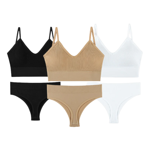 Conjunto Calcinha e Sutiã Sem Costura - Íntimo Charme