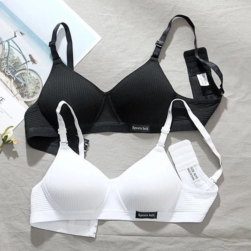 Kit 5 Sutiãs Feminino 90% Algodão Com Fecho  + 3 Aros Super Sonfortável