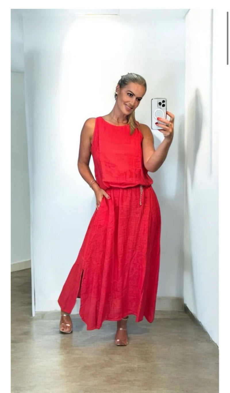 Conjunto Feminino - Verano - Feito em 100% Linho Italiano